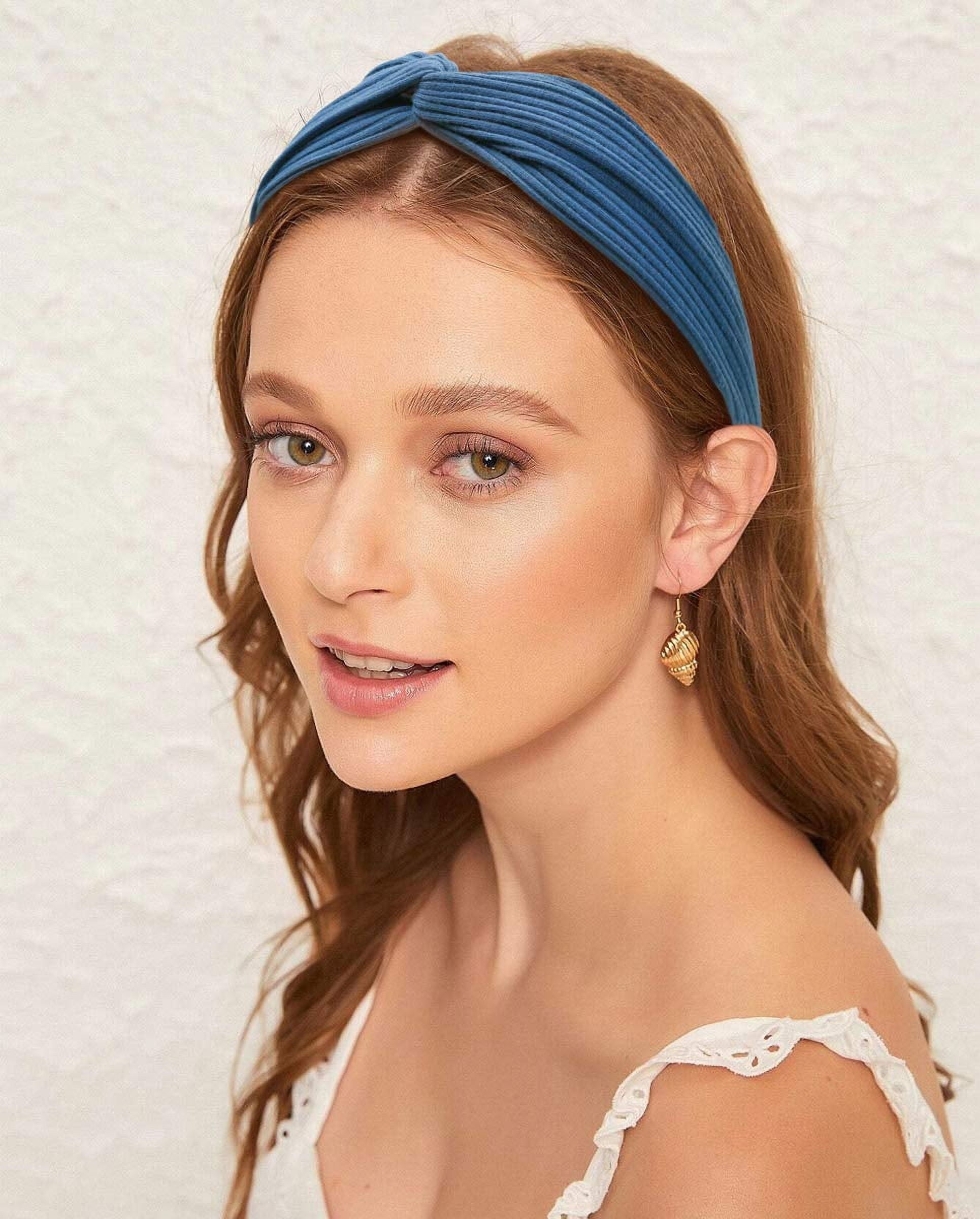 Headbands for Women Twist Knotted Boho Turban Yoga Solid Color, 8Pcs