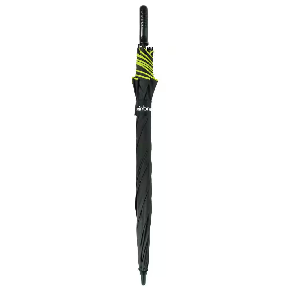 Black with Green Large Auto-Open Trim Umbrella